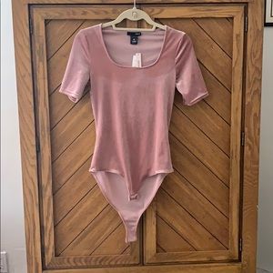 NWT Bloomingdales Aqua velvet bodysuit